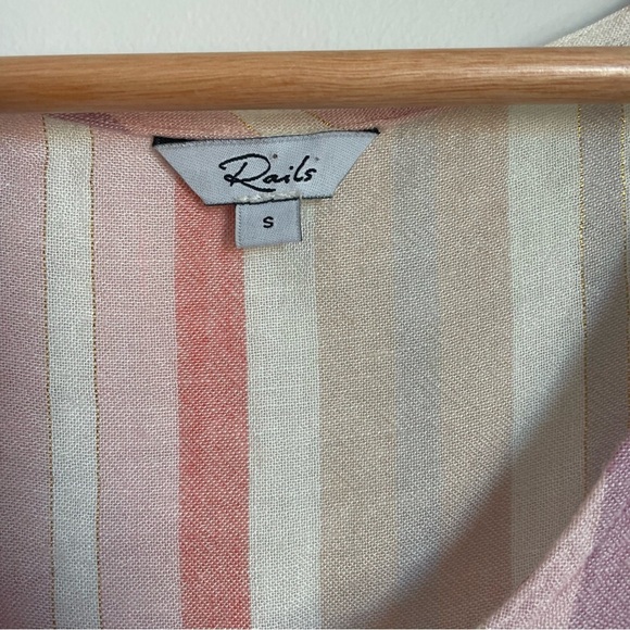 Rails Pink and Gray Peplum Tank Top - Picture 4 of 6